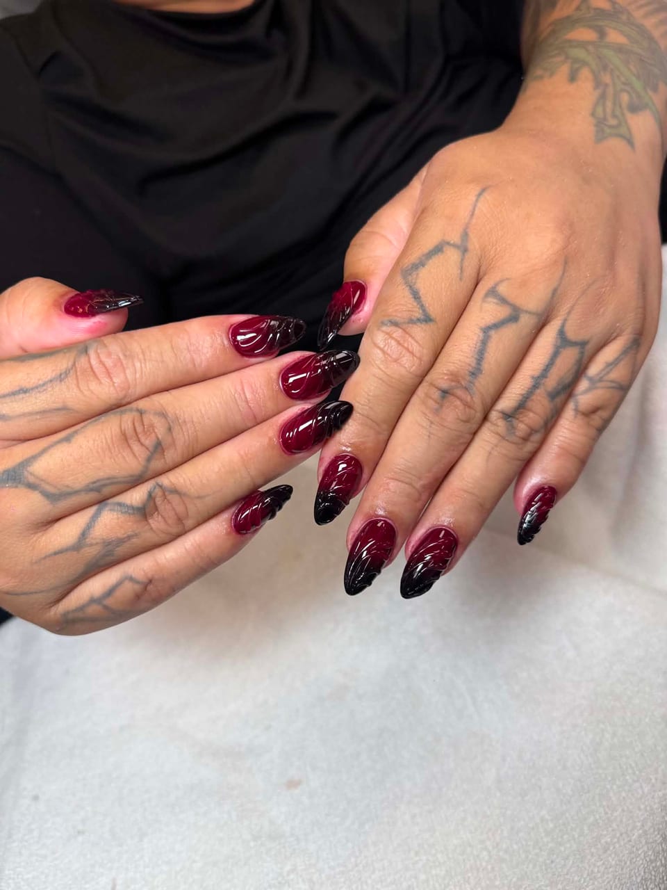 Bold colour manicure at UME Beauty Nails Spa