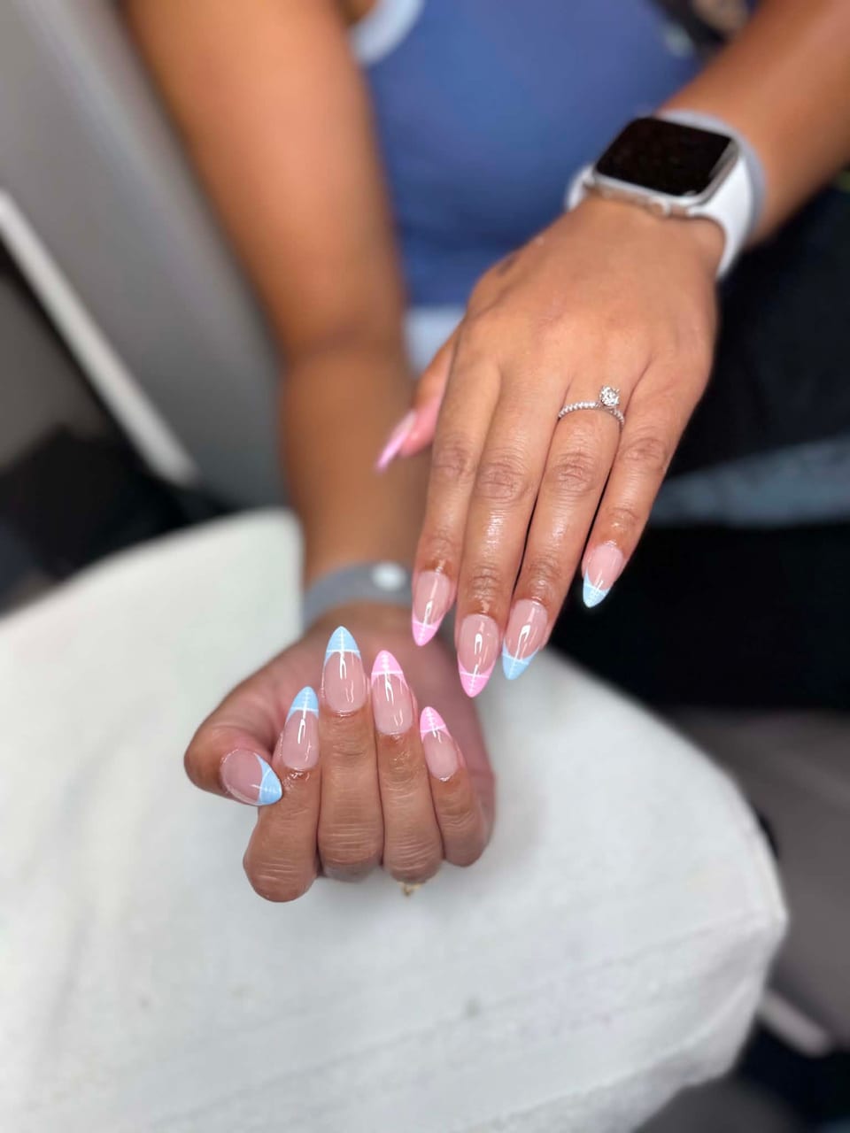Hand-painted nail art at UME Beauty Nails Spa