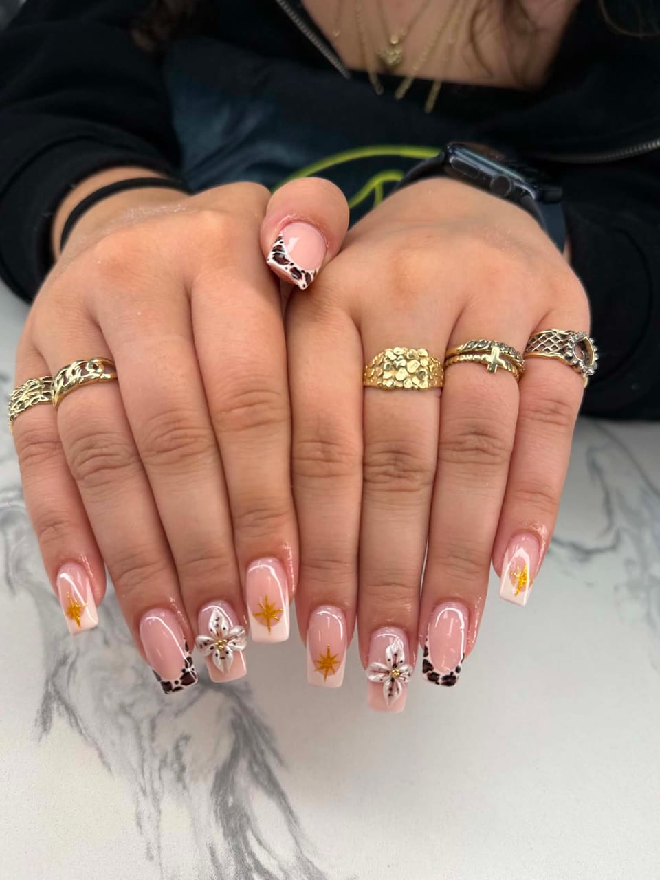 Seasonal holiday nail art at UME Beauty Nails Spa