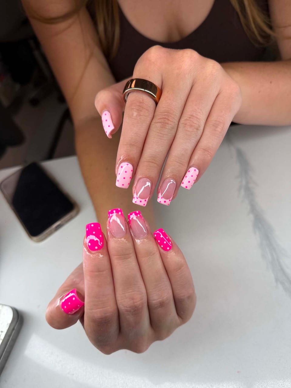 Nails with crystals and glitter at UME Beauty Nails Spa