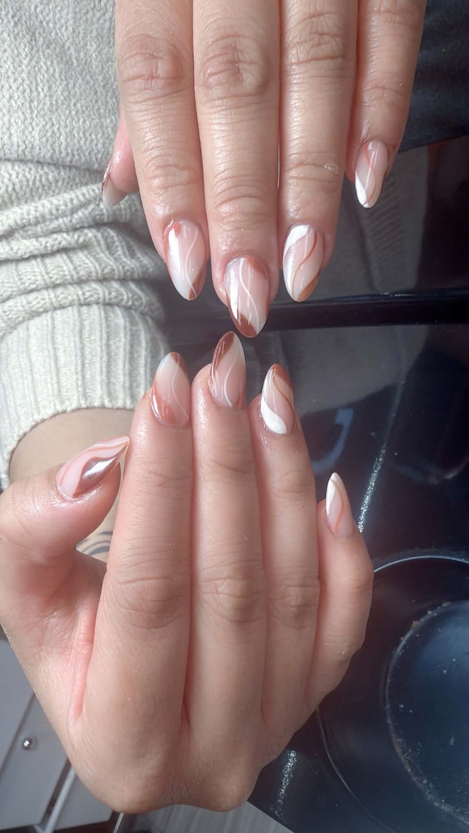 Hand-painted nail art at UME Beauty Nails Spa
