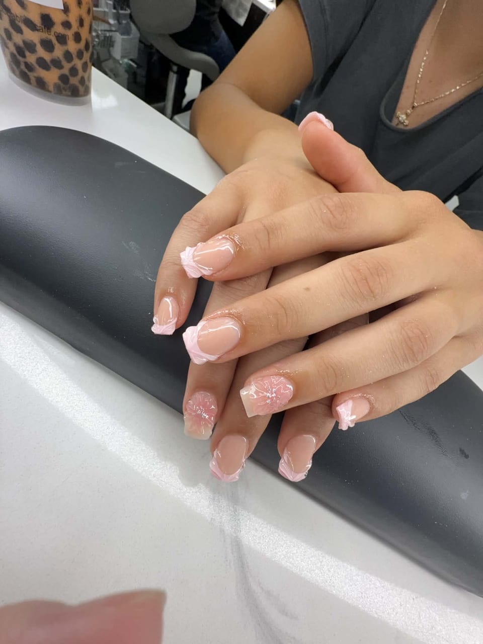 French tip manicure at UME Beauty Nails Spa
