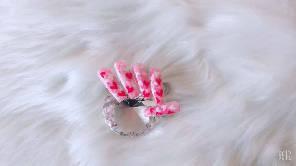 Hand-painted nail art at UME Beauty Nails Spa