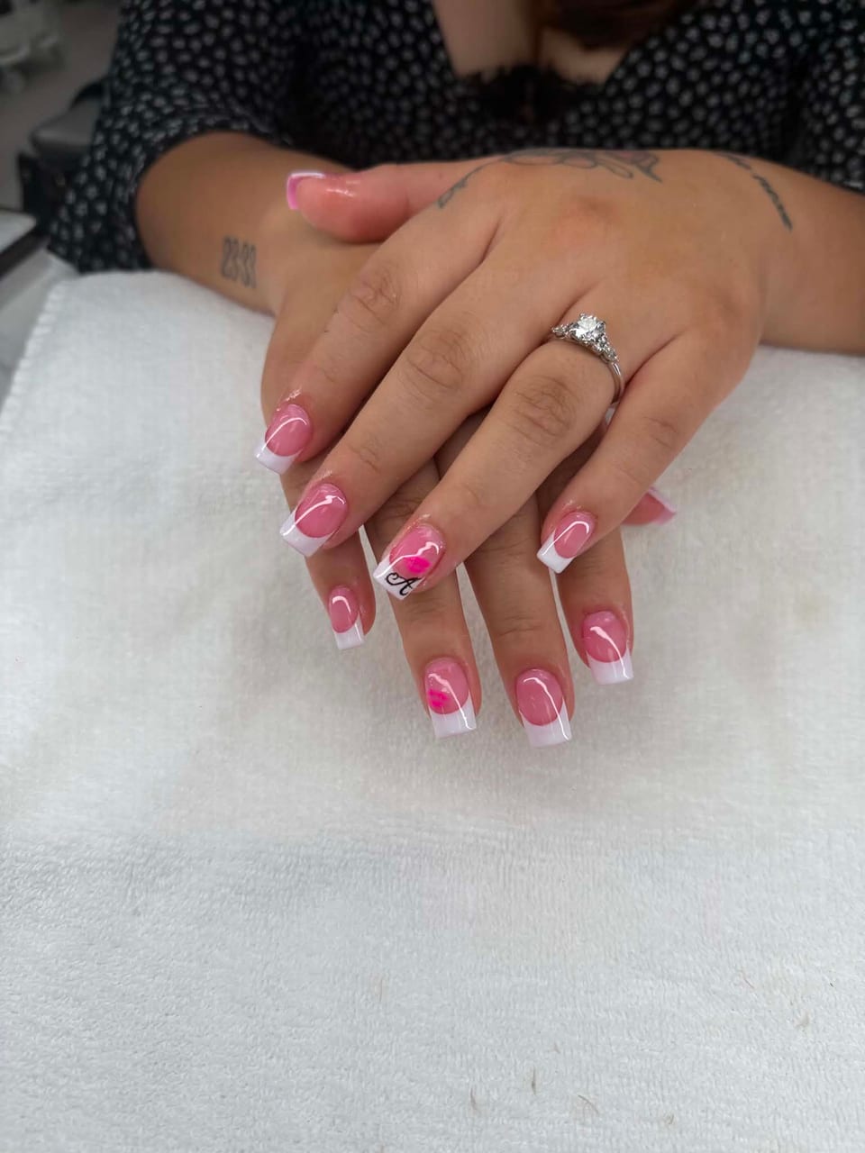Hand-painted nail art at UME Beauty Nails Spa