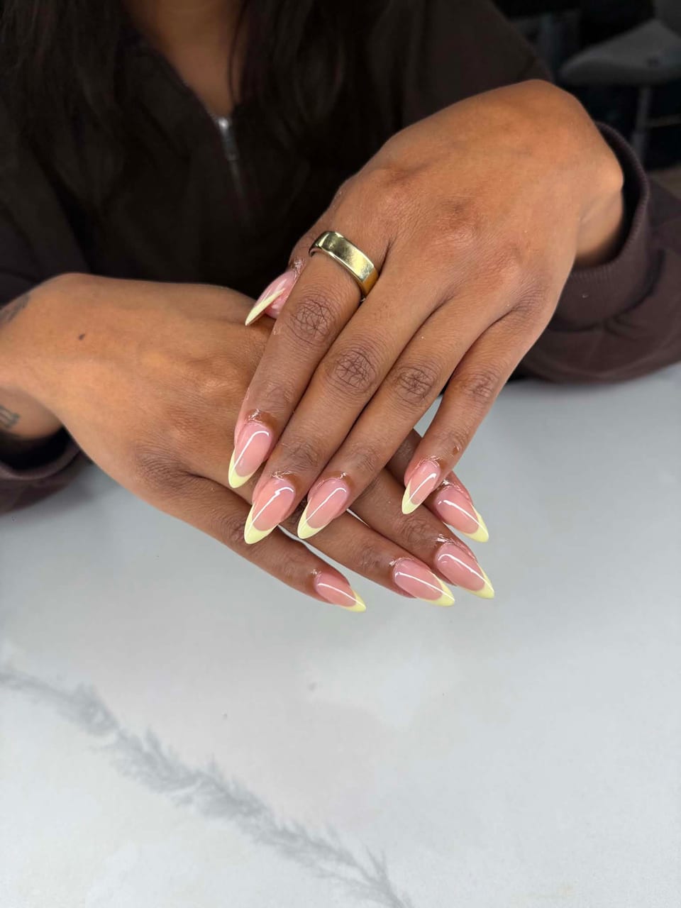 Hand-painted nail art at UME Beauty Nails Spa