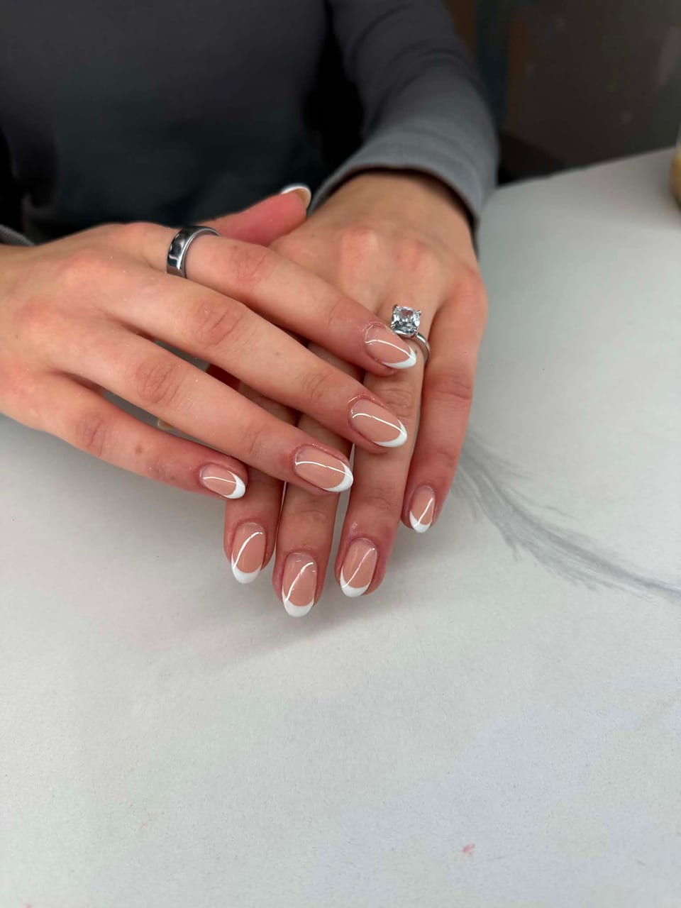 French tip manicure at UME Beauty Nails Spa