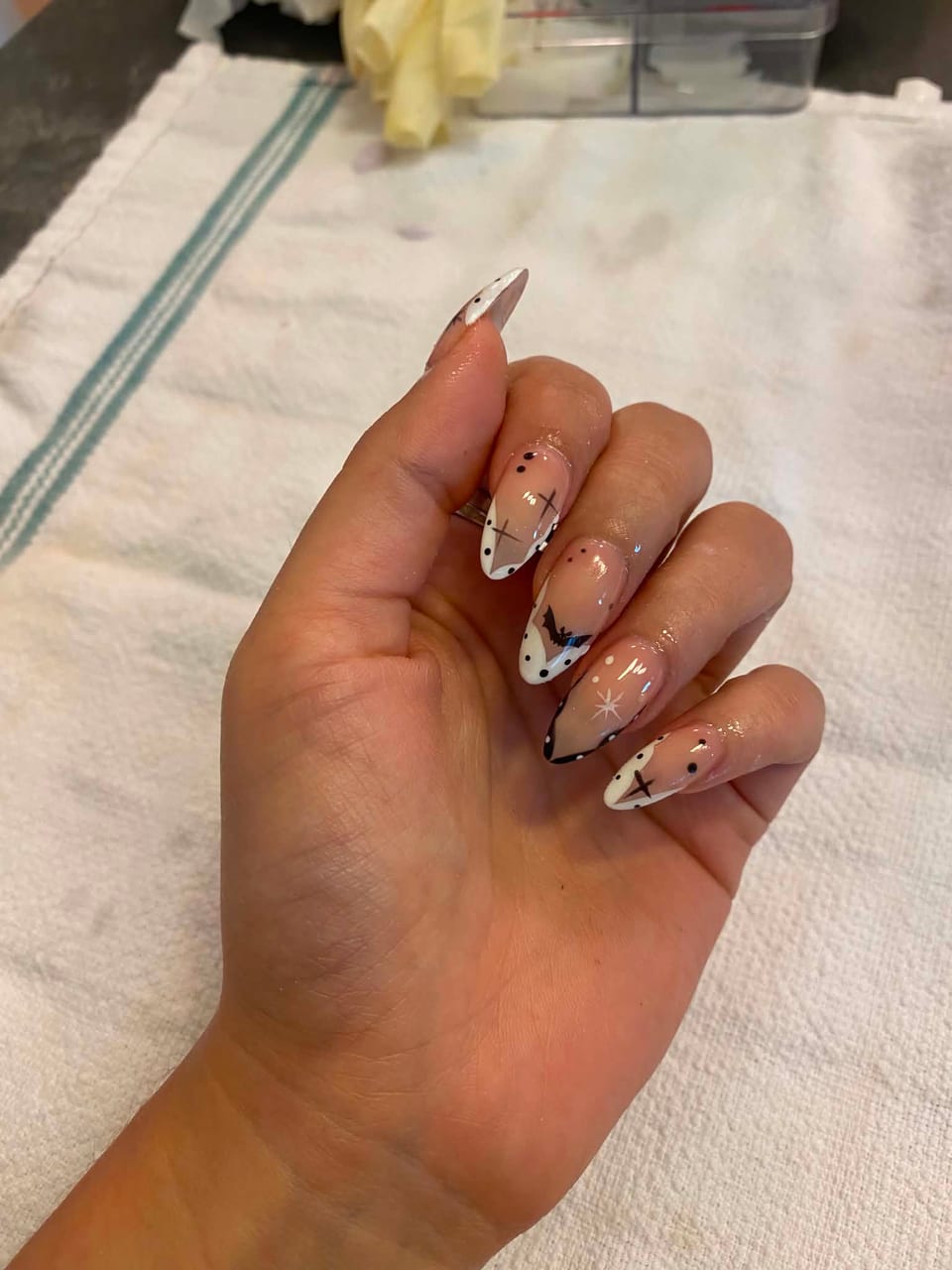 Hand-painted nail art at UME Beauty Nails Spa