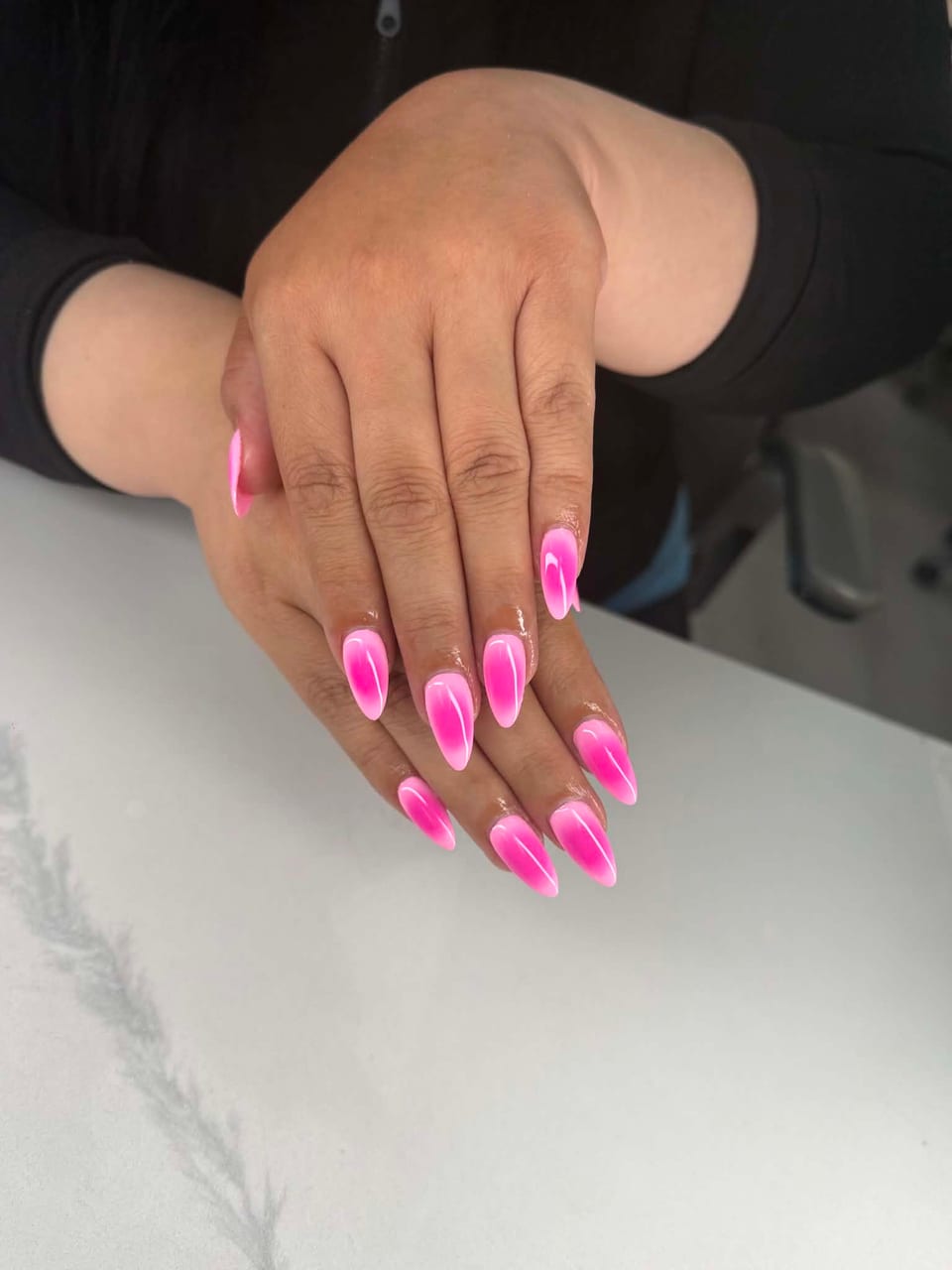 Bold colour manicure at UME Beauty Nails Spa