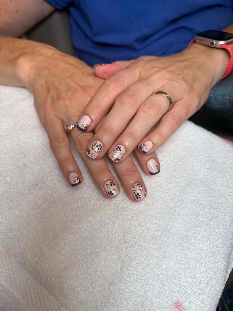 Hand-painted nail art at UME Beauty Nails Spa