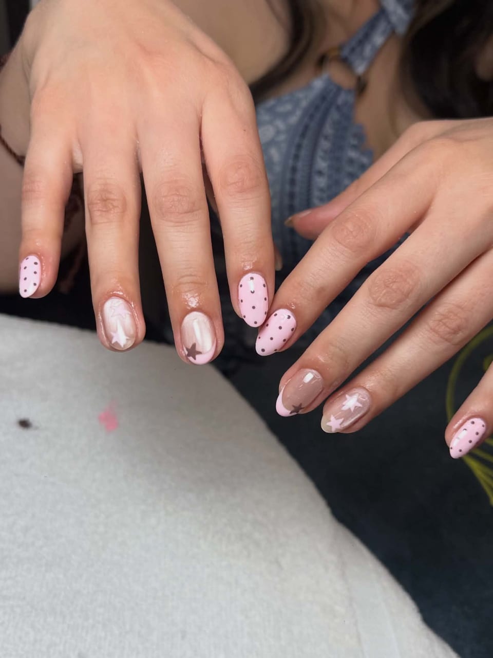 Hand-painted nail art at UME Beauty Nails Spa