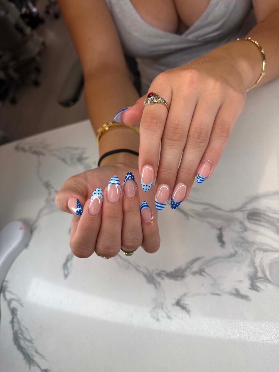 Hand-painted nail art at UME Beauty Nails Spa