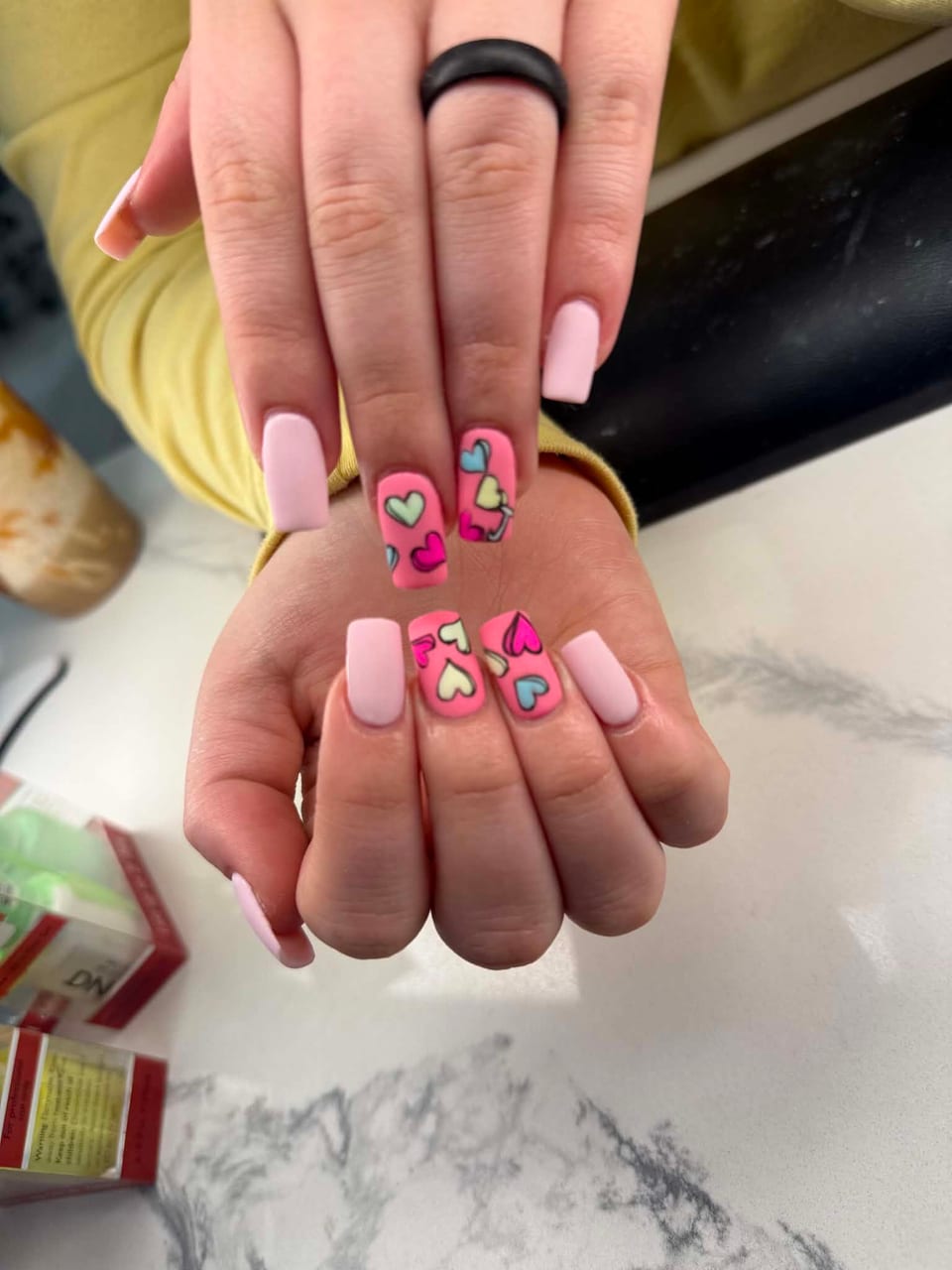 Hand-painted nail art at UME Beauty Nails Spa