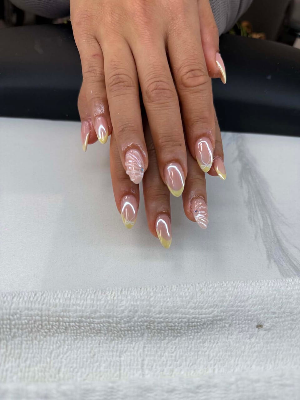 Hand-painted nail art at UME Beauty Nails Spa