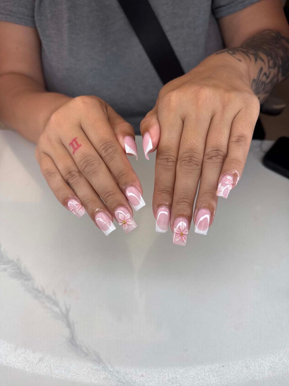 French tip manicure at UME Beauty Nails Spa