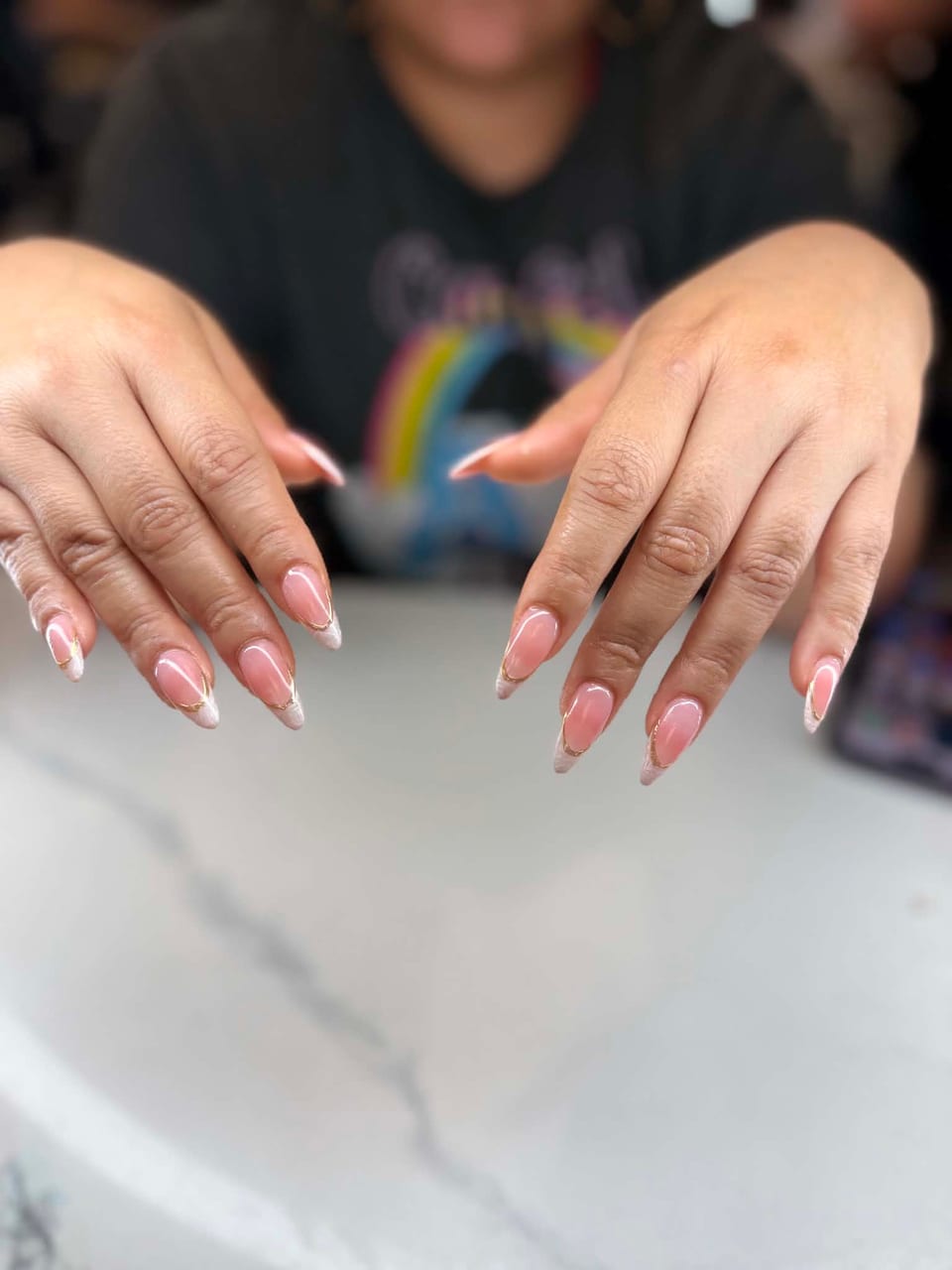 French tip manicure at UME Beauty Nails Spa